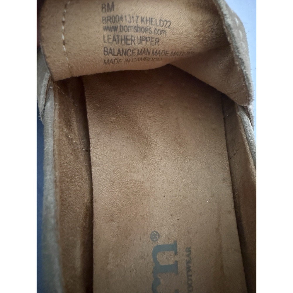 Born Womens 8M Tan Suede Penny Loafers Driving Moccasins Comfort Slip On Shoes - Picture 11 of 12